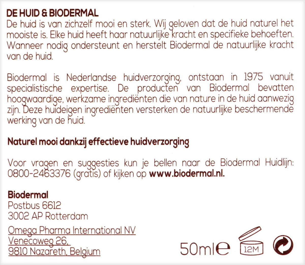 Biodermal Anti Age dagcrème 50+ - Dagcrème met hyaluronzuur en vitamine E - met - SPF15 - Helpt rimpels verminderen - 50ml