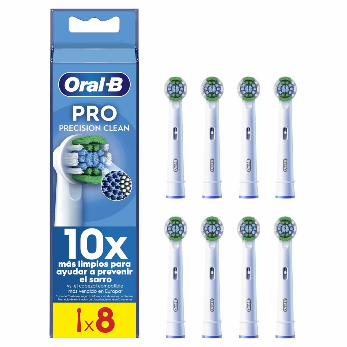 Oral B PRO Precision Clean Opzetborstels Wit | 8 stuks