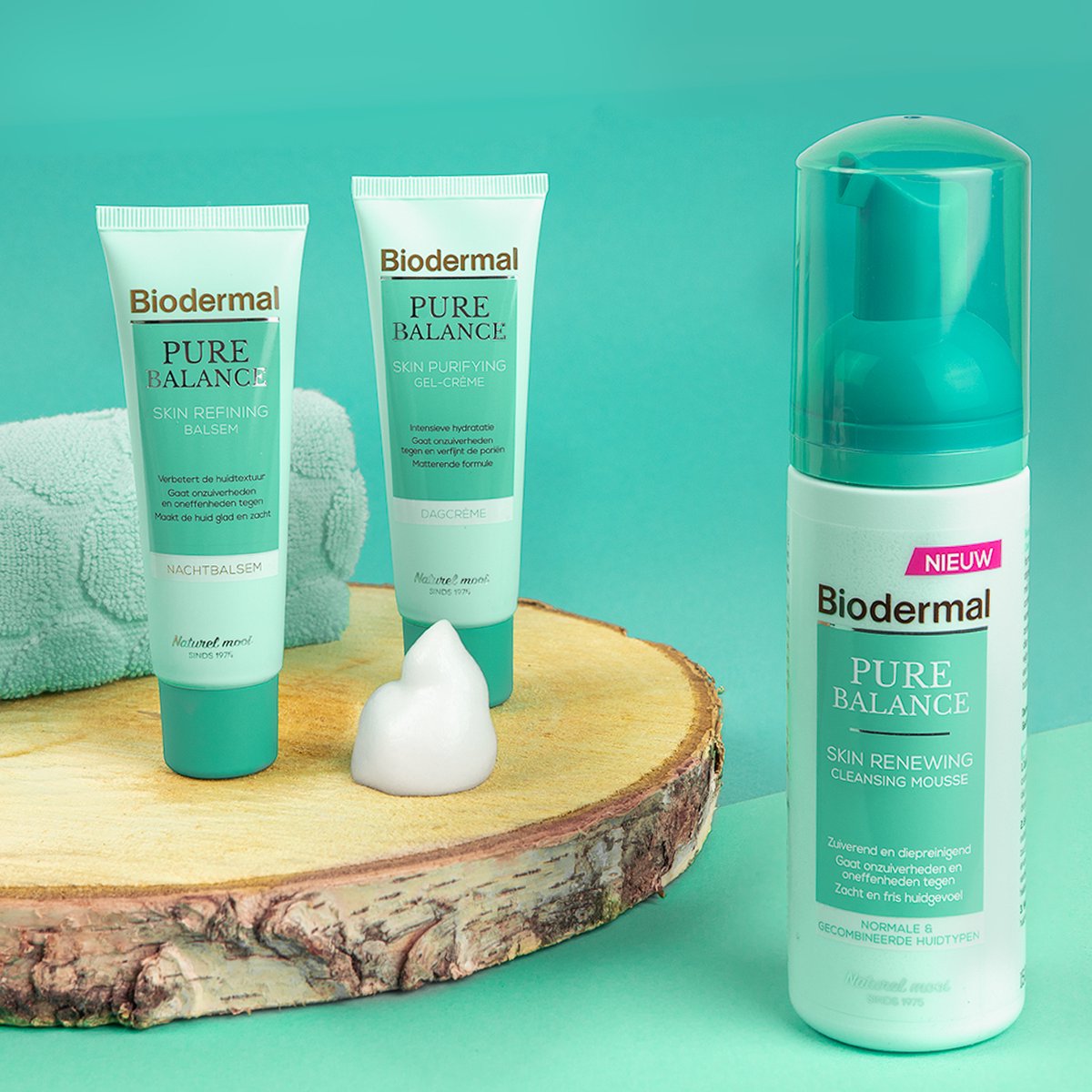 Biodermal Pure Balance Dagcrème Skin Purifying Gel-Crème - Dagcreme met hyaluronzuur, speciaal voor volwassen huid met onzuiverheden en oneffenheden - 50ml