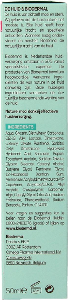 Biodermal Pure Balance Skin Refining Balsem Nachtcreme - Nachtcreme met hyaluronzuur - Bij onzuiverheden en oneffenheden - 50ml