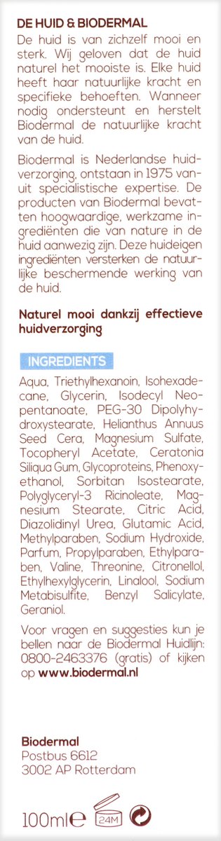 Biodermal P-CL-E Creme - Dagcreme - en nachtcrème met glycerine - gezichtsverzorging ondersteunt natuurlijk herstel van de droge huid - droge huid gezichtscreme - 100ml