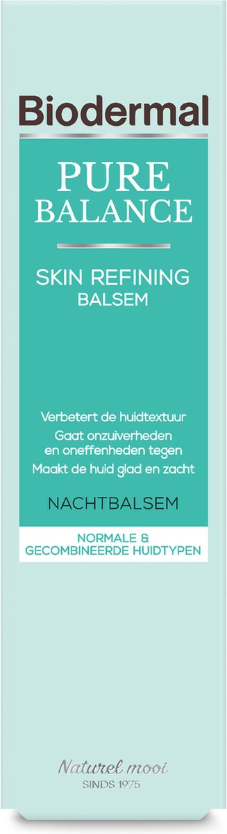 Biodermal Pure Balance Skin Refining Balsem Nachtcreme - Nachtcreme met hyaluronzuur - Bij onzuiverheden en oneffenheden - 50ml