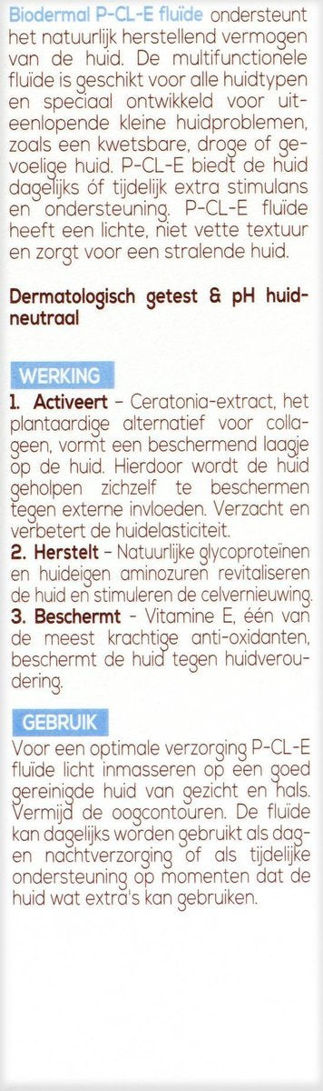 Biodermal P-CL-E fluïde - Dagcreme - en nachtcrème met glycerine - tube 50ml