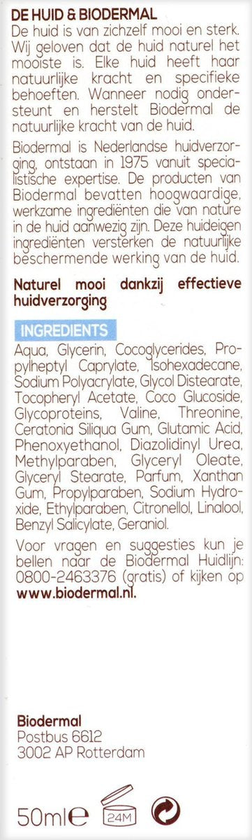 Biodermal P-CL-E fluïde - Dagcreme - en nachtcrème met glycerine - tube 50ml