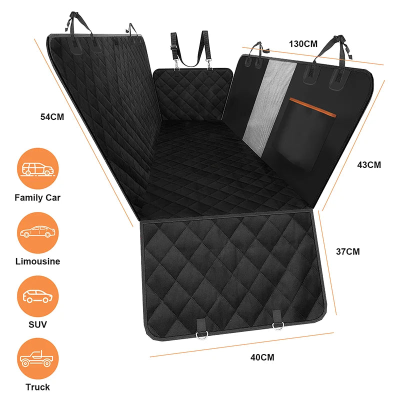 Dog Car Seat Cover Pet Vehicle Hammock Waterproof Pet Dog Travel Mat Waterproof Car Rear Back Seat Protector Mat