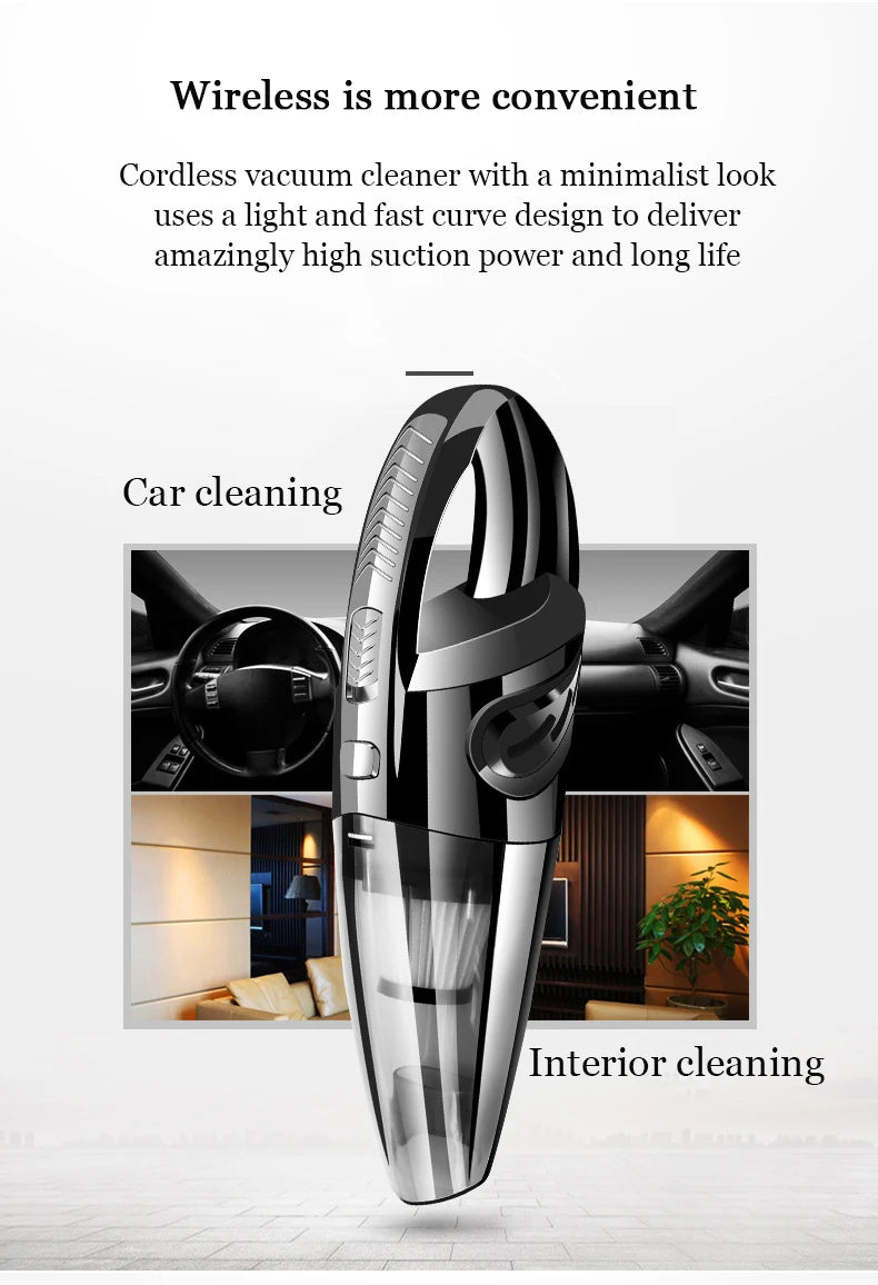 Cordless Handheld Vacuum Cleaner Powerful Cyclonic Suction Portable Rechargeable Quick Charge For Pet Hair At Home