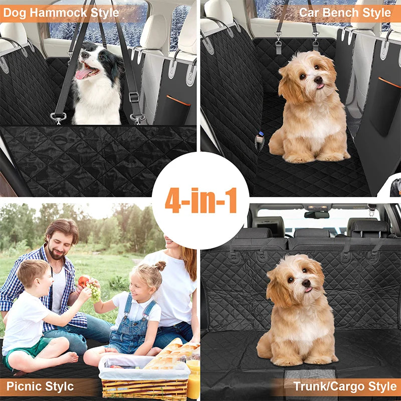 Dog Car Seat Cover Pet Vehicle Hammock Waterproof Pet Dog Travel Mat Waterproof Car Rear Back Seat Protector Mat
