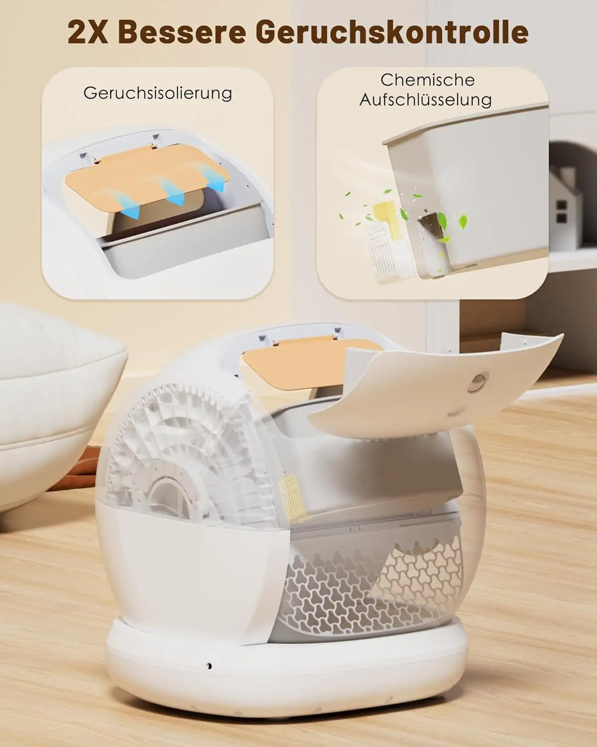 UBPet C20 Self-cleaning Automatic Cat Toilet Large Opening/Ultra Safe/Odor Control/Low Entry/APP
