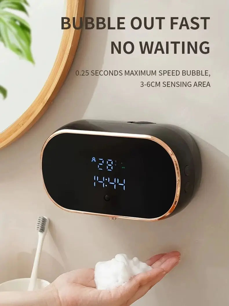 New Automatic Foam Soap Dispensers For Bathroom Smart Washing Hand Machine With USB Charging Two Colors with ABS Material