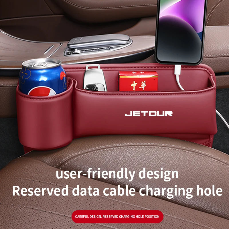 Car Storage And Finishing Leather Seat Gap Storage Box For Chery Jetour X70 X70SM X90 X95 DASHING i-DM T2T3 Auto Storage Box