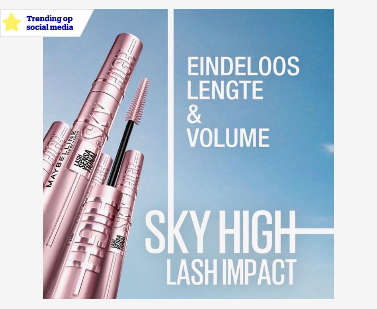 Maybelline New York - Lash Sensational Sky High - Brown - Bruin - Lengte Mascara - Eindeloos lengte en intens volume - 7,2ml