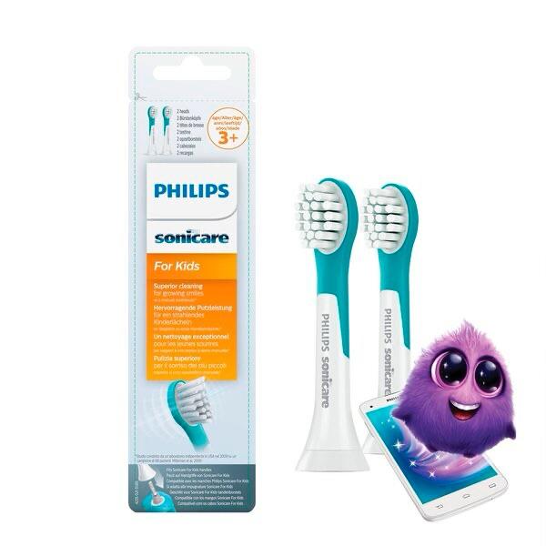Philips Sonicare For Kids Compact HX6032/33 - Opzetborstel - 2 stuks - Groen