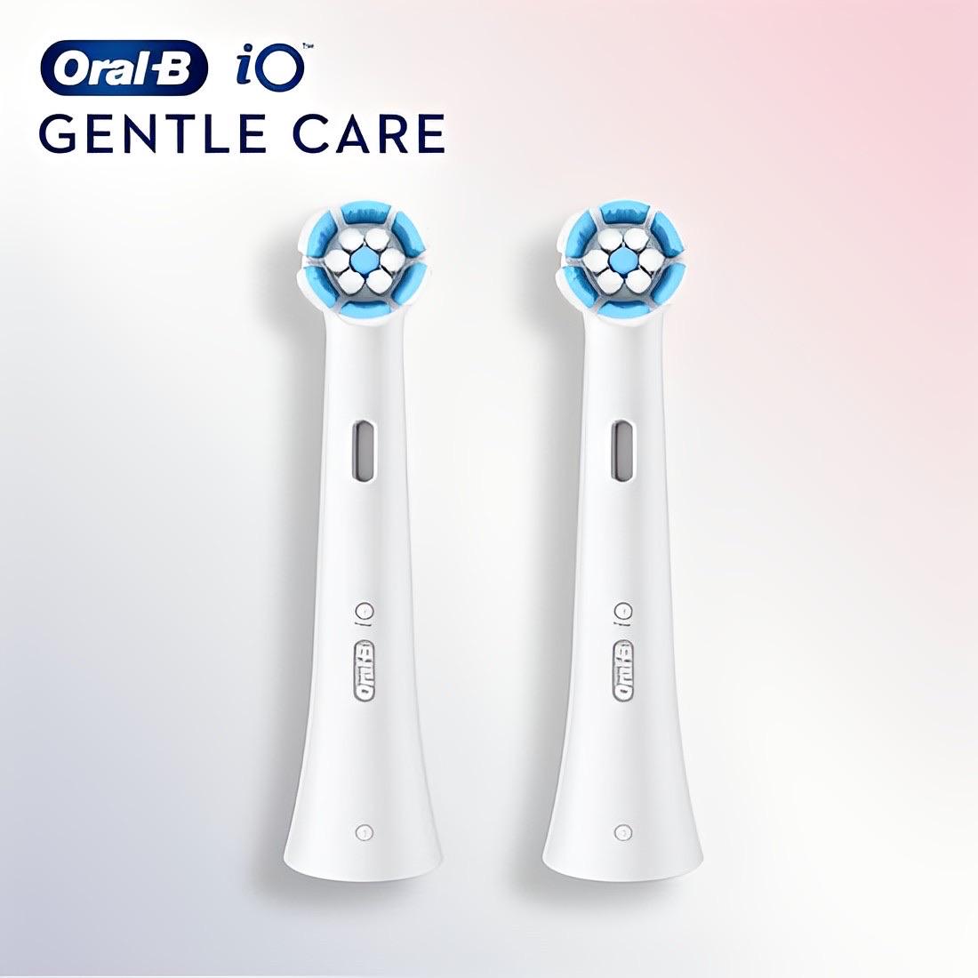 Oral-B io Gentle Care Zwarte Opzetborstels 2 stuks