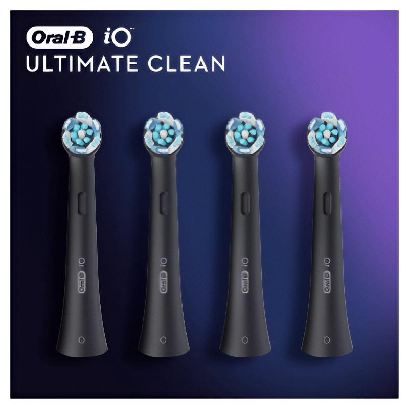 Oral-B IO Ultimate Clean - Zwart - Opzetborstels - Tandenborstel - 4 Stuks