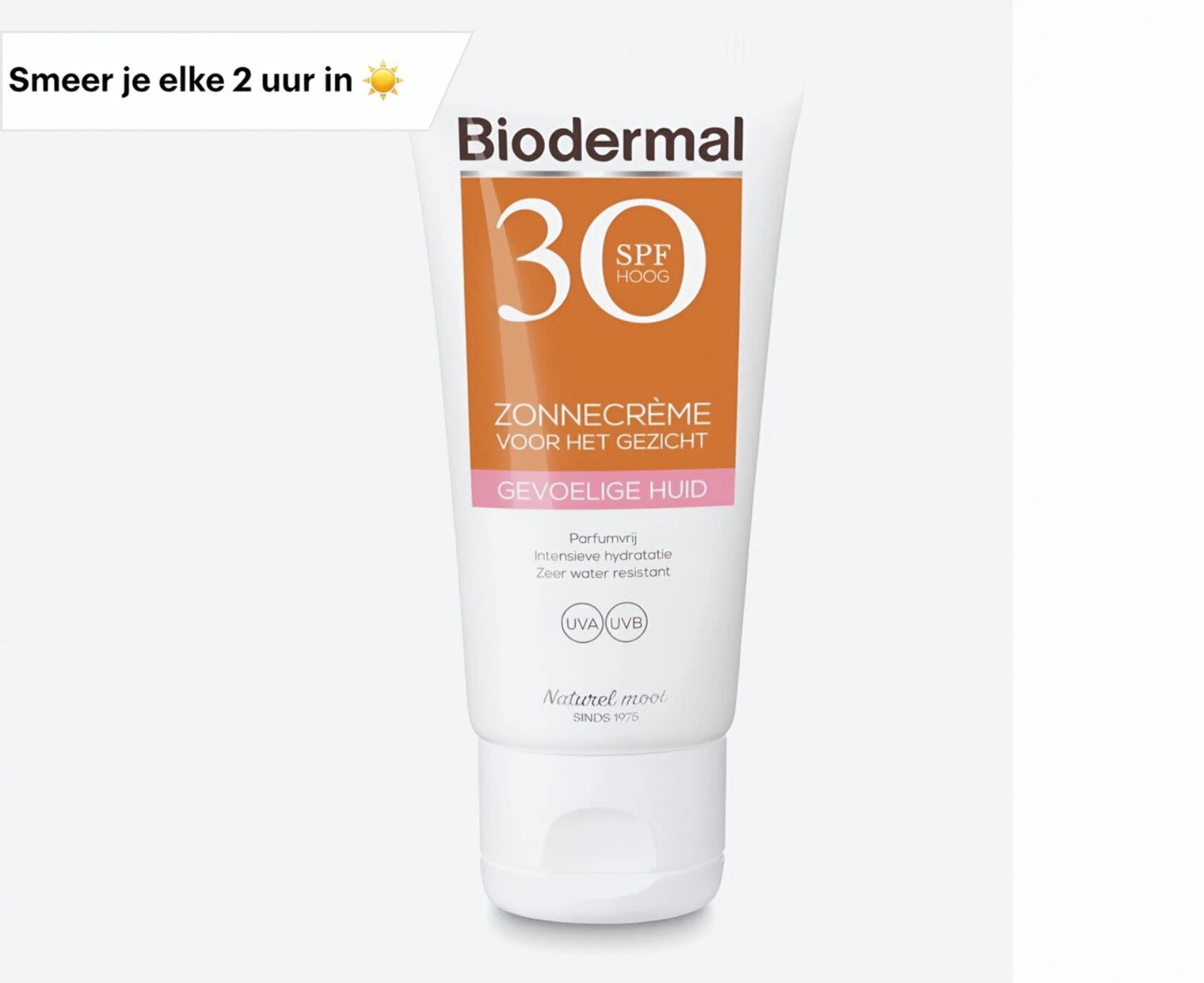Biodermal Zonnecreme voor de Gevoelige huid - SPF 30 - 50ml - Zonnecreme voor het gezicht