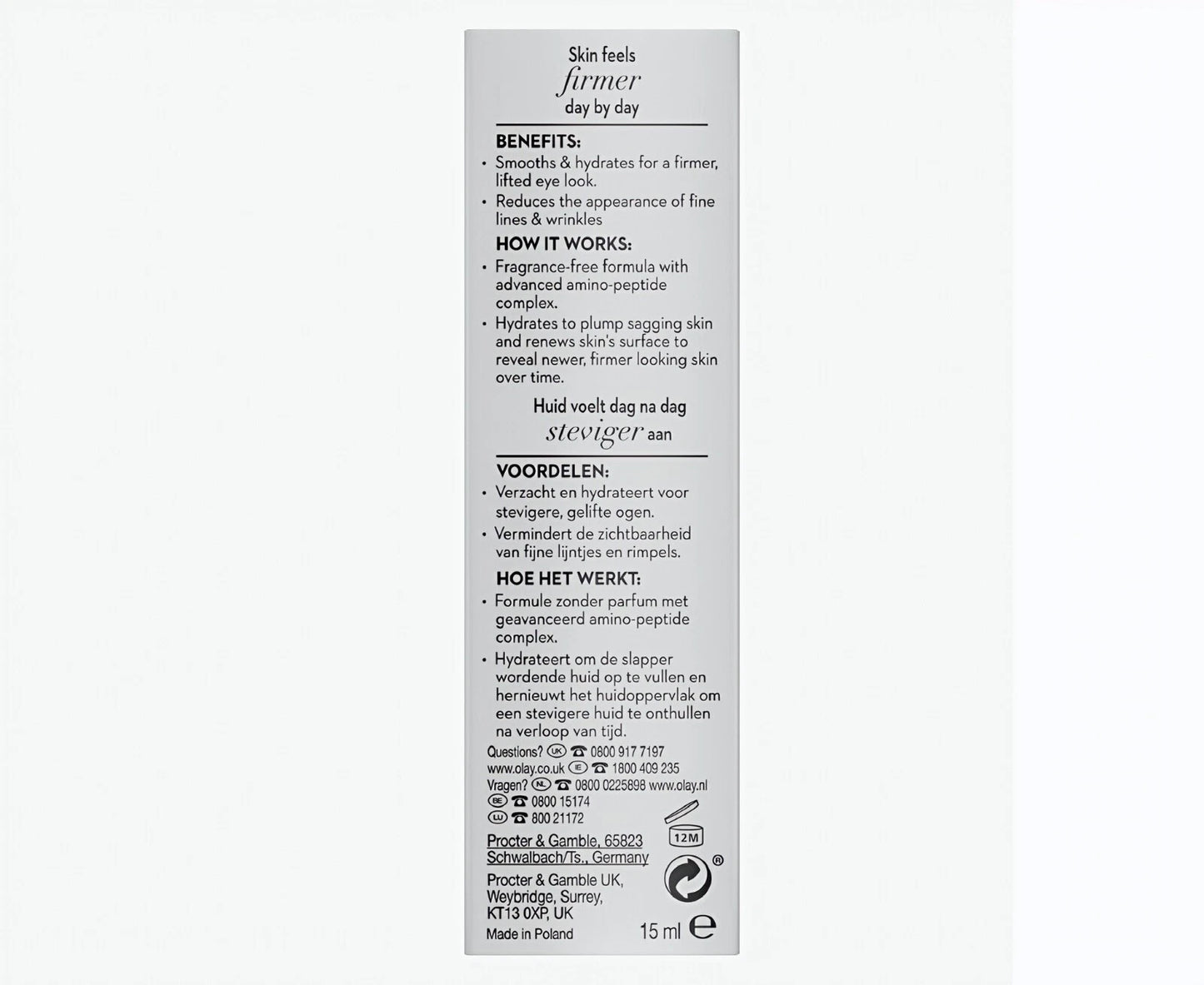 Olay Eyes Verstevigend Oogserum Voor Rimpels En Verslapte Huid - 15ml
