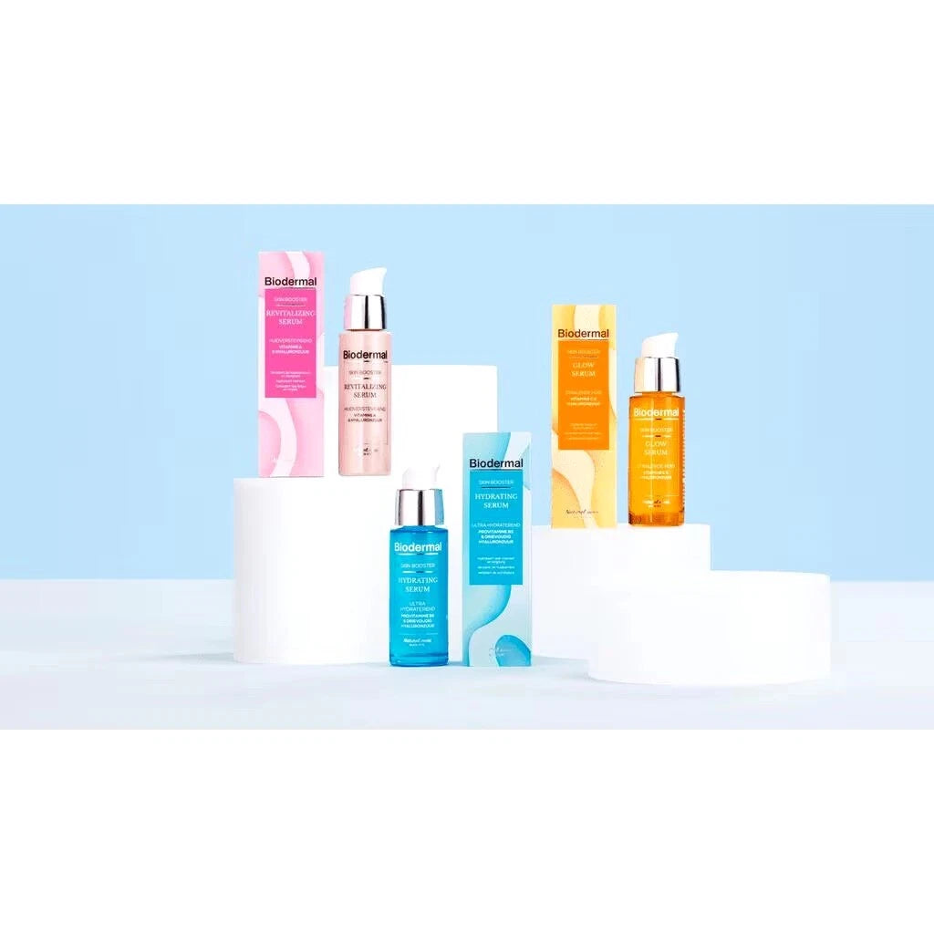 Biodermal Skin Booster Glow serum – Serum voor een stralende huid met hyaluronzuur en Vitamine C - Hyaluronzuur serum 30ml