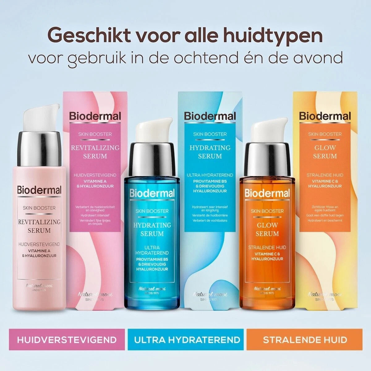 Biodermal Skin Booster Revitalizing serum – Verbetert zo de huidelasticiteit en stevigheid met hyaluronzuur en Vitamine A - Hyaluronzuur serum 30ml