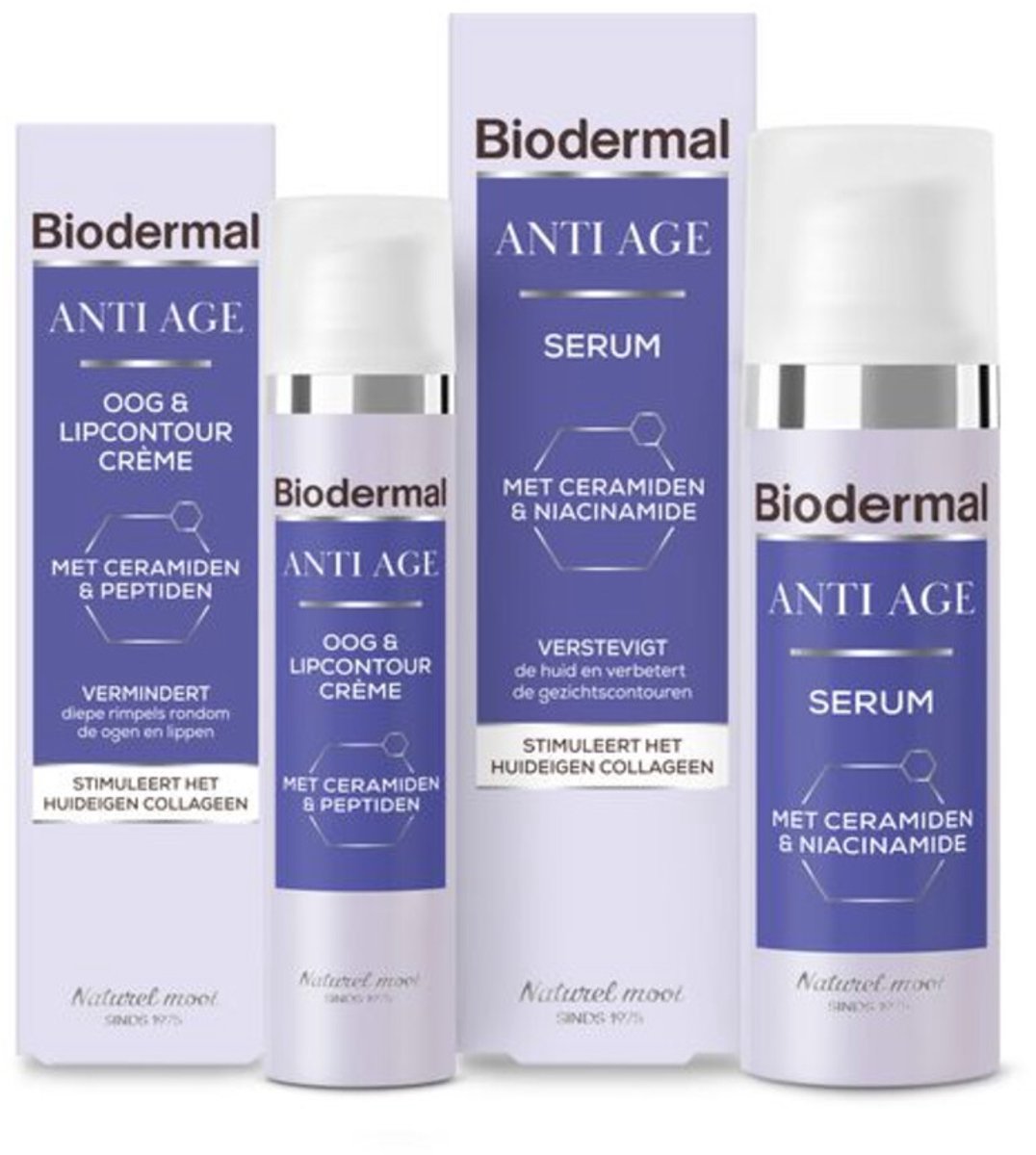 Biodermal Anti Age Oog- en Lipcontourcrème'- oogcreme - verminderd diepe rimpels, wallen en donkere kringen rondom de ogen en lippen - 15ml