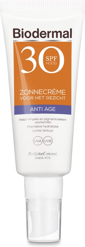 Biodermal Zonnebrand - Anti Age Zonnecrème voor het gezicht - SPF 30 - 40ml