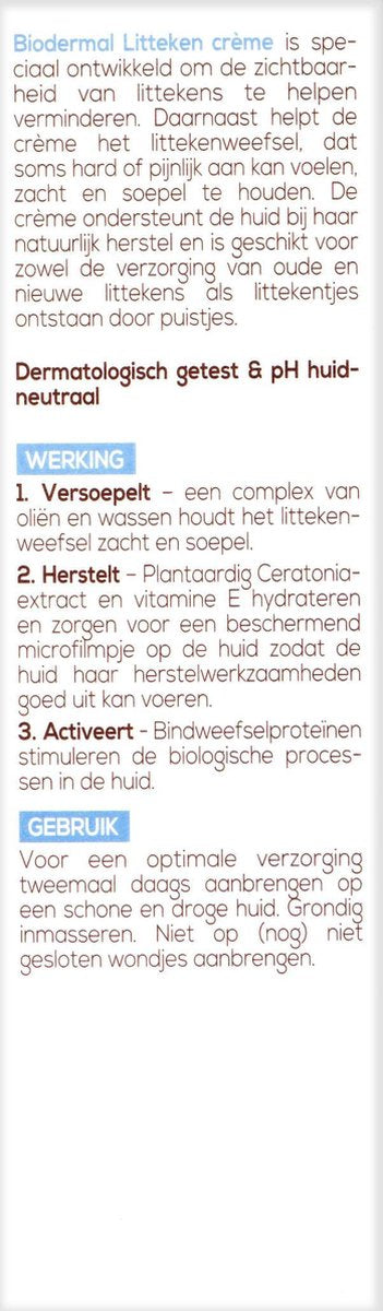 Biodermal Littekencrème - Vermindert zichtbaarheid van littekens - Litteken crème tube 75ml