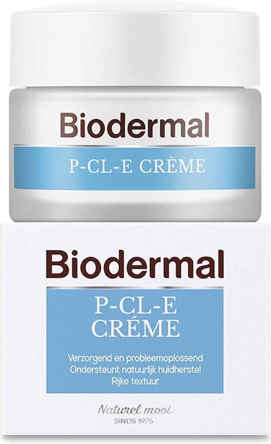 Biodermal P-Cl-E creme - Dagcreme - Deze dagcrème ondersteunt het herstellend vermogen van de droge huid - droge huid gezichtscreme - gezichtsverzorging - 50 ml