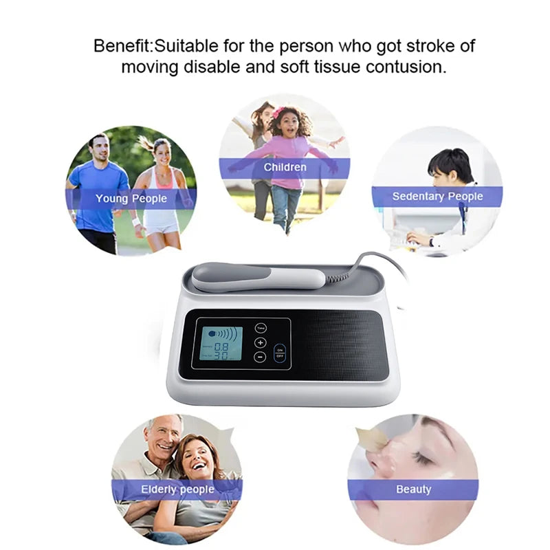 Ultrasonic Therapy Machine Relief Muscle Joints Massage No Drug Ultrasound 1MHz Physiotherapy Device LCD Screen Display
