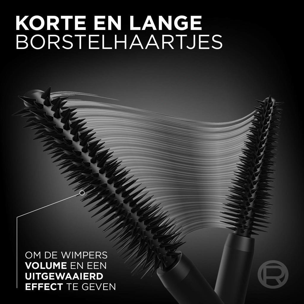 L'Oréal Paris Panorama Mascara Black - Lengte, separatie en volume Mascara - korte en lange borstelhaartjes voor groter lijkende ogen - Mascara voor gevoelige ogen – Zwart - 8ml