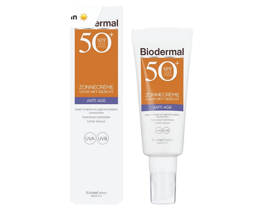 Biodermal Zonnebrand - Anti Age Zonnecrème voor het gezicht - SPF 50 - 40ml